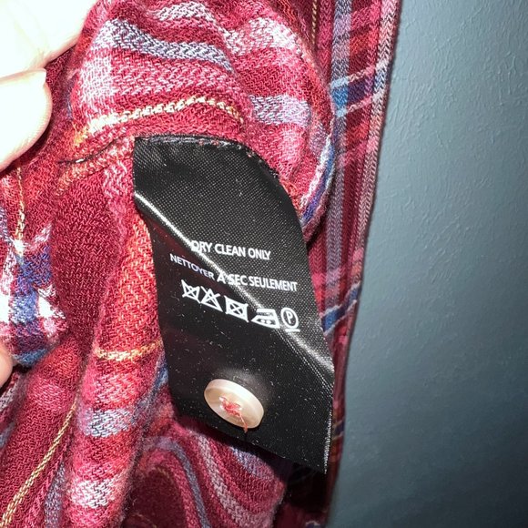 PILCRO PLAID BUTTONDOWN, SZ L, NWT - Picture 4 of 5